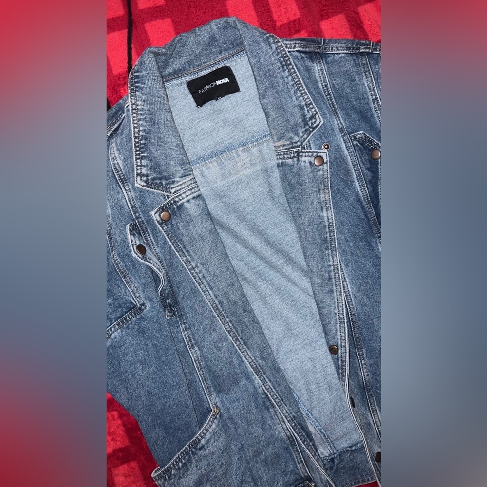 oversized fashion nova jean jacket!